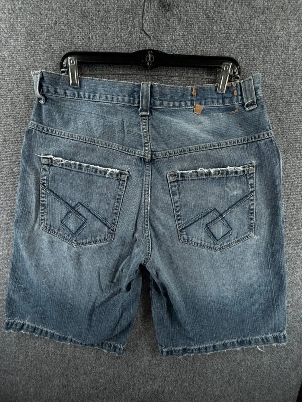 JNCO Premium Time Resistant Jean Shorts Men Blue Urban Y2K Cotton ACTL 34X12